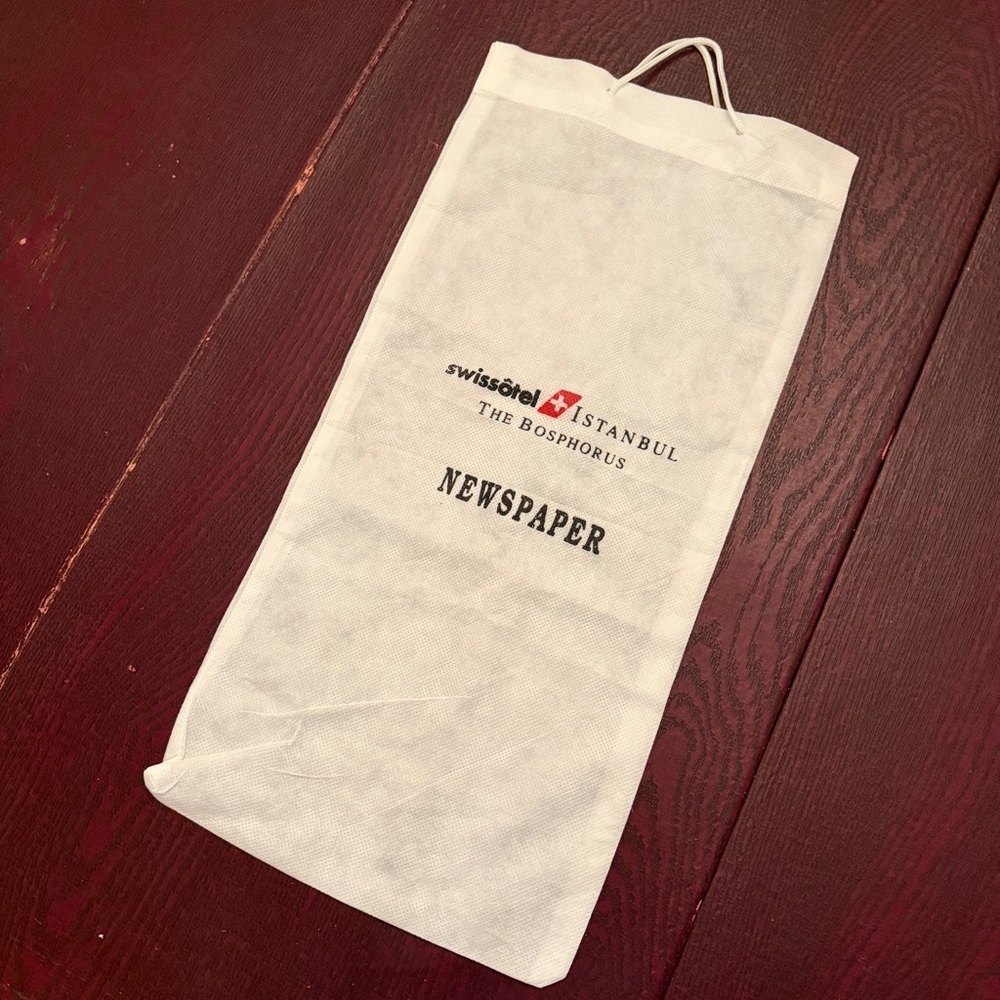 Swissôtel Istanbul The Bosphorus Newspaper reusable bag with handles